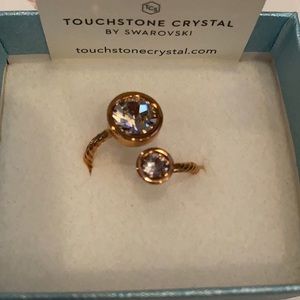 Touchstone Crystal Curled Up Ring, Blush